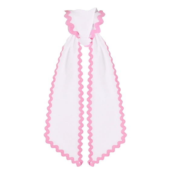 KUNPENG Scalloped Edge Wreath Sash Fabric Ribbon Bow for Front Door Decorative Monogram Wreath Hanging Streamer Everyday Spring Summer Holiday Home Porch Decor