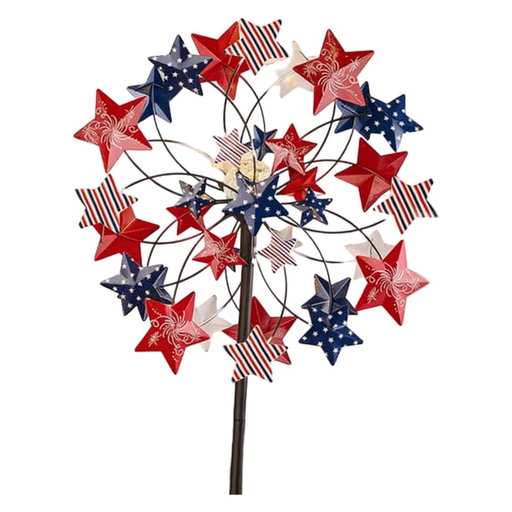 KUNPENG Solar Wind Spinner, Garden Decorations, Wind Sculptures, Outdoor Garden Decor, Patio Decorations, 35.4 Inches, Multi-Color LED Lights, Solar Powered Kinetic Windmill