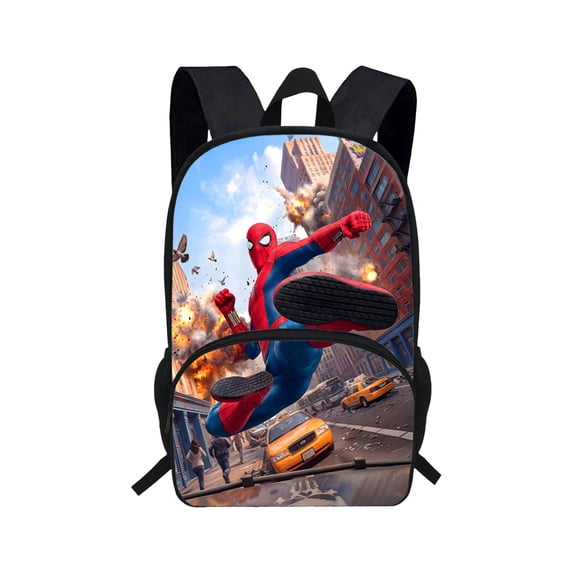 KUNPENG Spidey Backpack Large Capacity Spider Hero School Bag for Bo'ys Teen Bookbag Comic Web Slinger Lightweight Travel Daypack Back to School Supplies Birthday Christmas Gift Durable Storage Pack