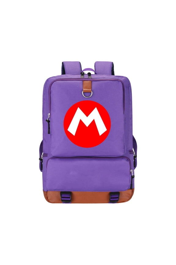 Teen Back to School School Backpack 17 Inch Super Bros Cartoon Laptop Bag for Bo'ys Gir'ls, Lightweight Large Capacity Elementary Student Bookbag Video Game Hero Travel Rucksack, Black