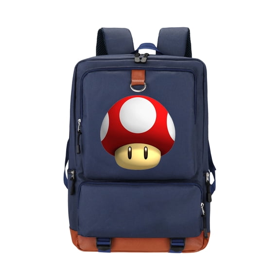 KUNPENG Teen Back to School School Backpack 17 Inch Super Bros Cartoon Laptop Bag for Bo'ys Gir'ls, Lightweight Large Capacity Elementary Student Bookbag Video Game Hero Travel Rucksack, Black
