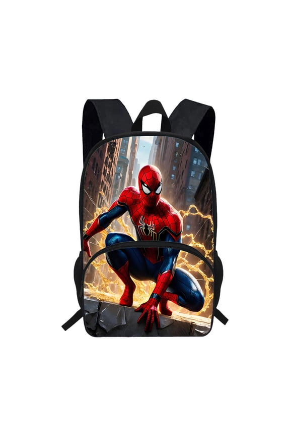 Web Slinger Rucksack Teen Spidey School Bag Large Capacity Spider Hero Bookbag for Bo'ys Casual Travel Daypack Back to School Supply Durable Storage Day Pack Halloween Christmas Birthday Gift