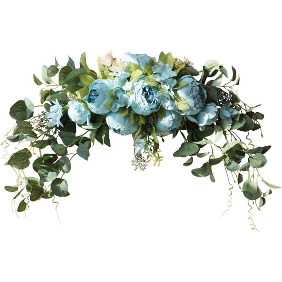 KUNPENG Wedding Arch Flowers, Wedding Decor, Floral Swag, Sunflower Decor, Flower Table Centerpieces, Mirror Decor, Mantel Decor, Rose Peony, 30"