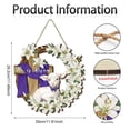 thumbnail image 1 of KUNPENG Wreath 12" "He Is Risen" Easter Wooden Door Sign Religious Cross Hanging Decor with Rustic Burlap Bow, Christian Spring Wreath for Front Door, Wall & Mantel Decorations, 1 of 4