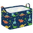 thumbnail image 1 of KUNRO Rectangle Basket Toy Bin Waterproof storage organizer for Nursery Hamper  Kids Bedroom Laundry Baby Gift Shelf Baskets (Dinosaur), 1 of 6