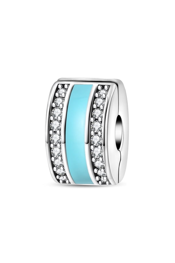 925 Sterling Silver Bead Spacers Clip Lock Stopper Charm For Bracelet Beads