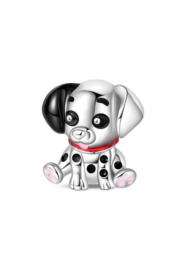 925 Sterling Silver Charm Cute Puppy Dog Beads For European Bracelet Gift
