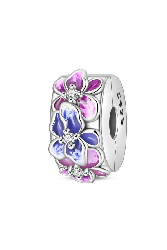 925 Sterling Silver Clip Spacer Charm Lock Stopper Bead for Chain or Bracelet