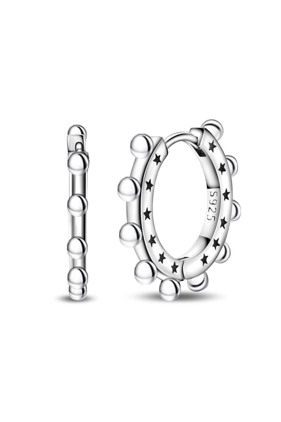 Starlight Hoop Huggie Earrings Fashion Women 925 Sterling Silver Earrings