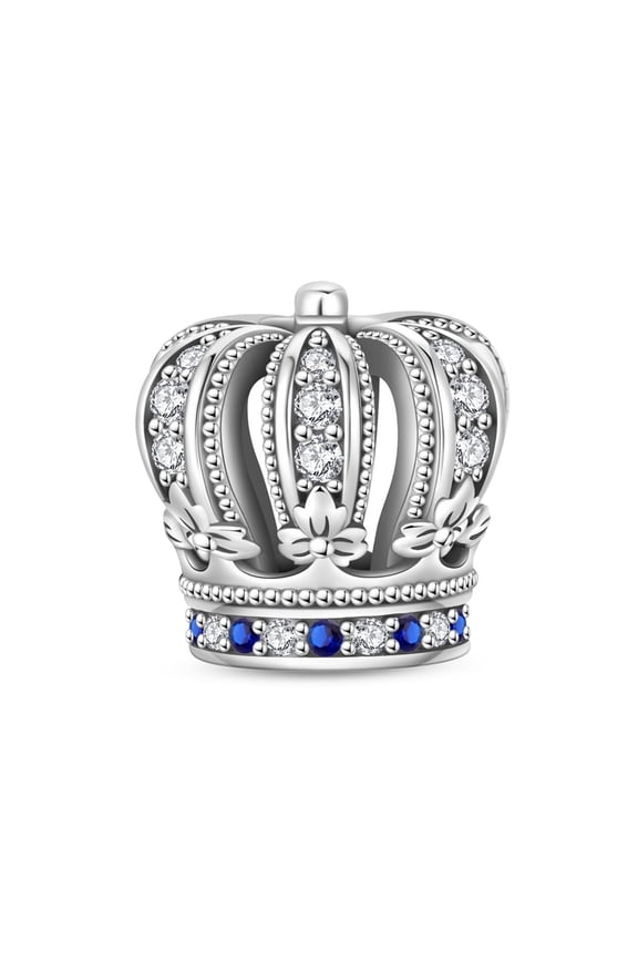 Sterling Silver DIY Charm Princess Tiara Crown Charm For Bracelet Beads