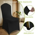 thumbnail image 1 of KUOGO 30pcs Black Polyester Stretch Banquet Chair Covers for Universal Chair Protectors Removable and Washable Suitable for Wedding Party Catering and Banquet Events Etc, 1 of 9