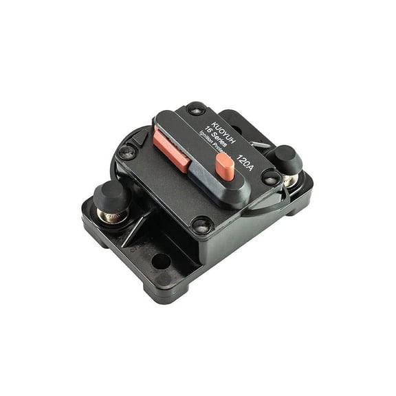 KUOYUH 16F Series Waterproof Circuit Breaker 120A Suitable for Marine, RV Cars, Truck Tailboards, ATVs, Winches, Electric Anchors, Battery Protection, Vehicle-Mounted Inverters, etc.