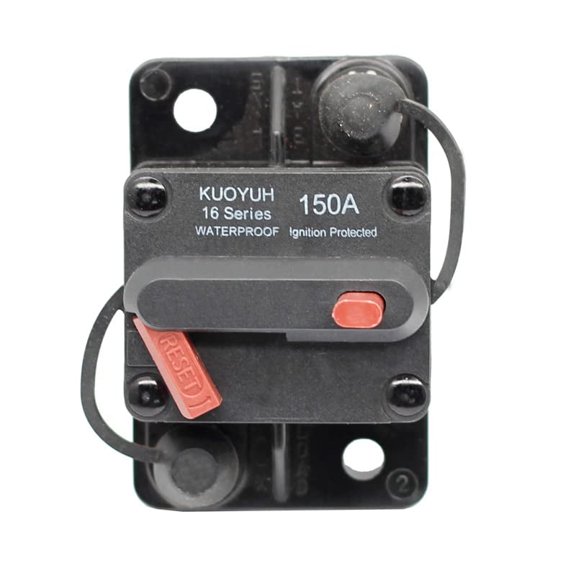 KUOYUH 16F Series Waterproof Circuit Breaker 150A Suitable for Marine, RV Cars, Truck Tailboards, ATVs, Winches, Electric Anchors, Battery Protection, Vehicle-Mounted Inverters, etc.
