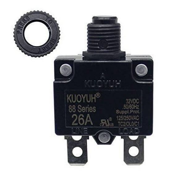 Kuoyuh 88 Series 26A 125/250VAC Circuit Breaker