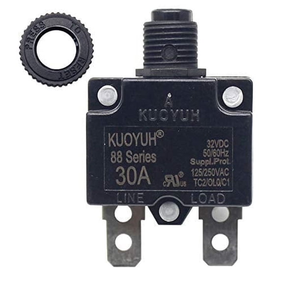 Genuine KUOYUH (30A) 88 Series, 125/250VAC Circuit Breaker (30A)
