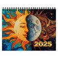KUOZHUOW 2025 Sun and Moon Calendar Home Decor 12 Platform Calendar