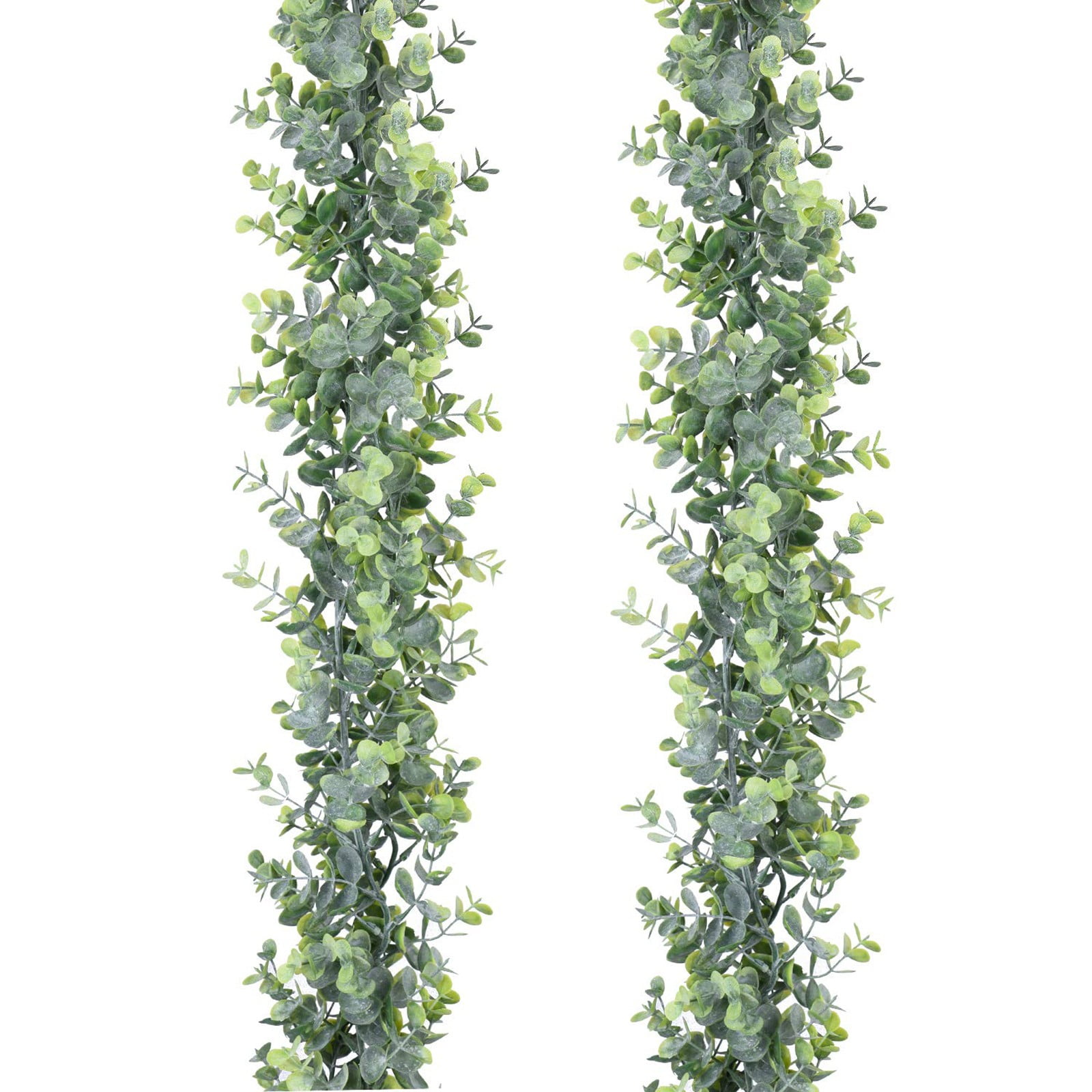 6-Foot Faux Eucalyptus Greenery Garland 2-Pack for Outdoor Decor