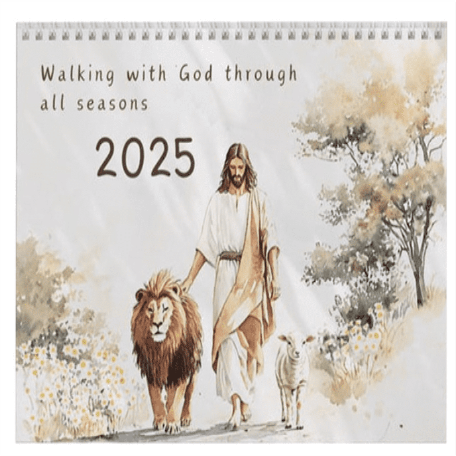KUOZHUOW Christ Calendar 2025 Artistic Monthly Wall Calendar Inspirational Wall Calendar 2025