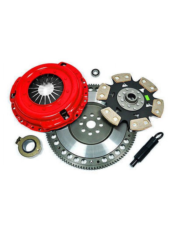 KUPP 6-PUCK RIGID CLUTCH KIT+FLYWHEEL FITS AUDI TT VW GOLF JETTA BEETLE 1.8L 1.8T
