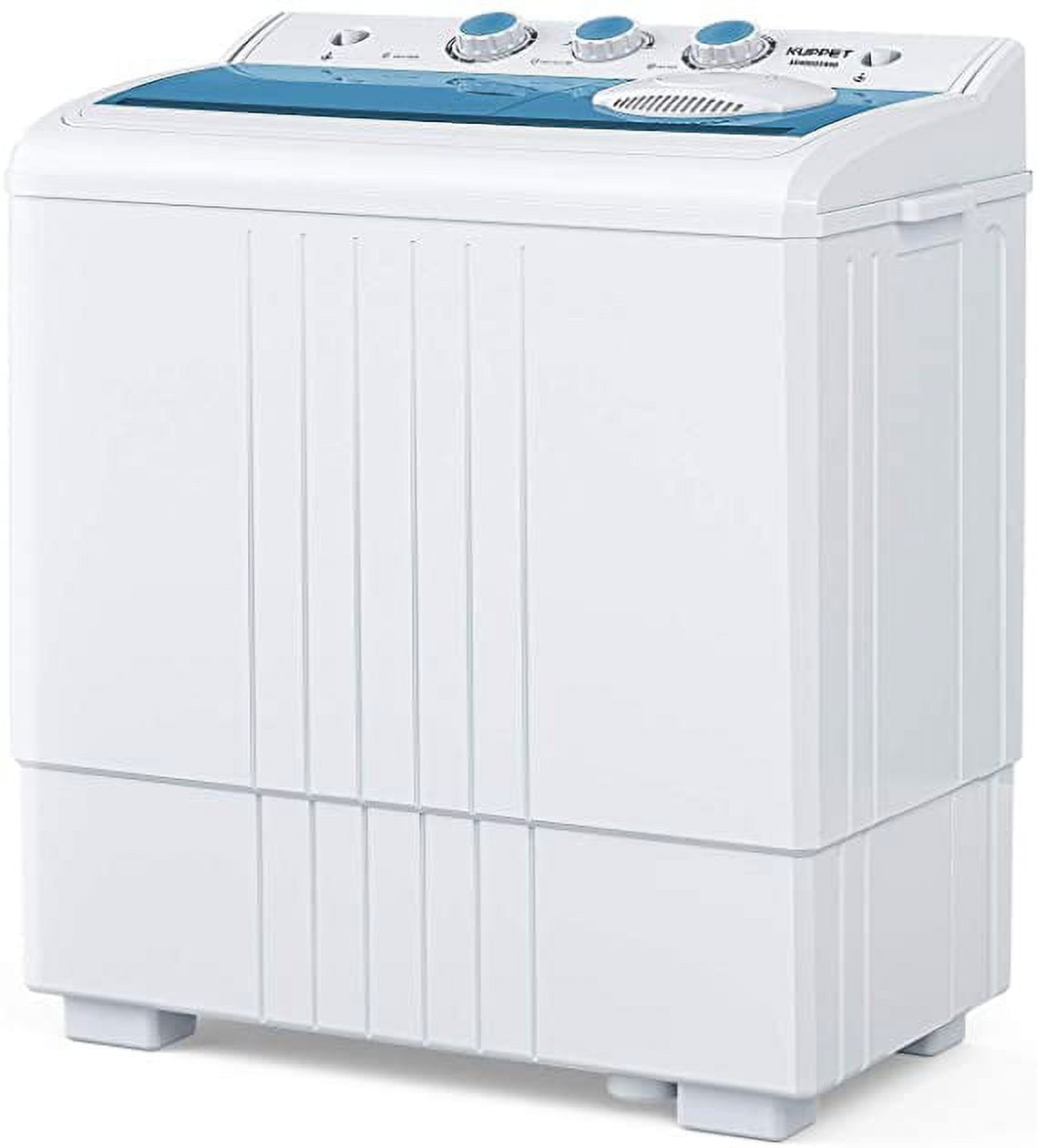 KUPPET Compact Twin Tub Portable Mini Washing Machine 26lbs Capacity