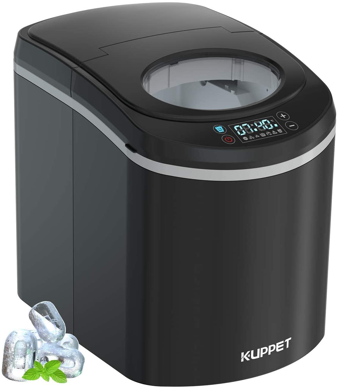 KUPPET Portable Ice Maker Machine for Countertop with LED Display Self