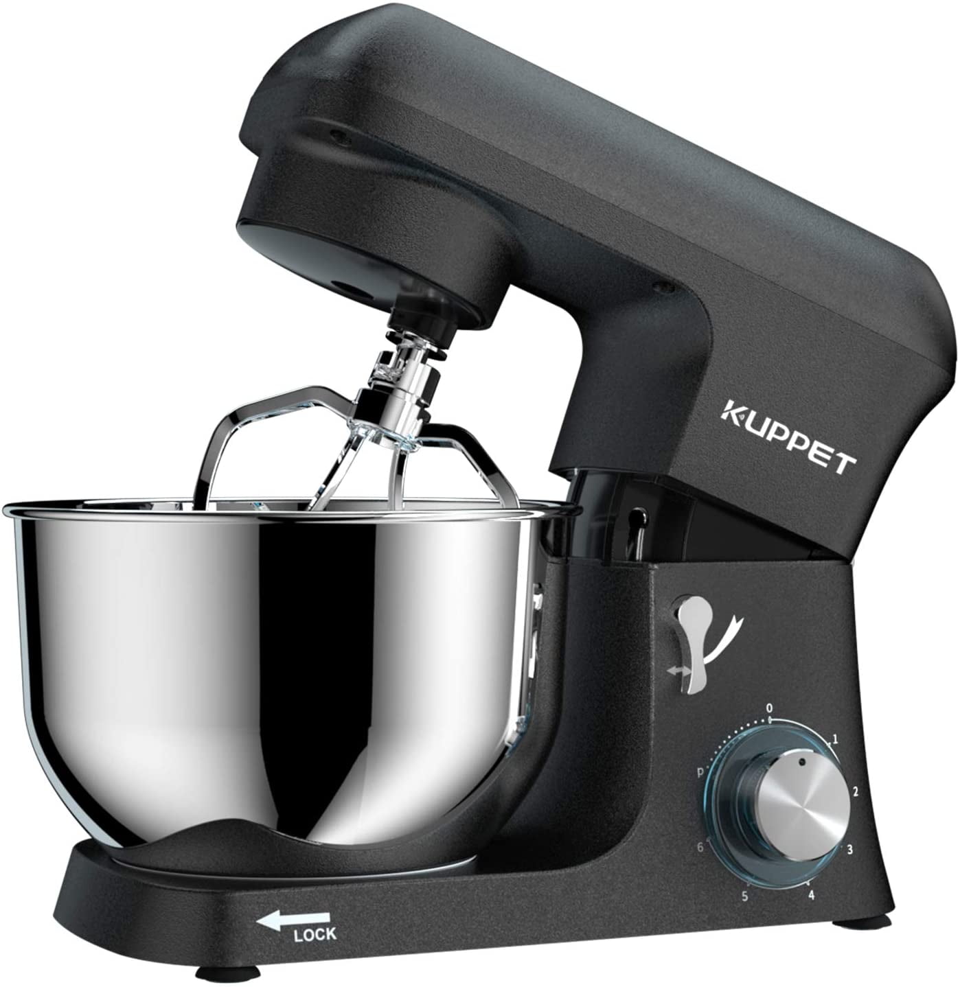 KUPPET Stand Mixer, 6.5QT 700W 6Speed TiltHead Food Mixer, Metal