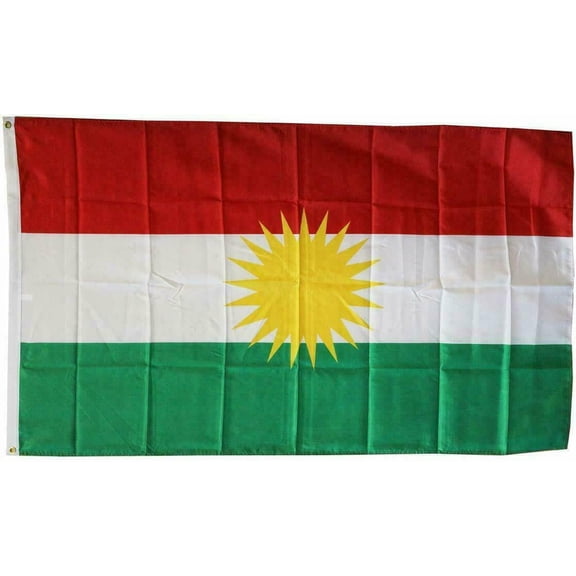 KURDISTAN FLAG 3X5 FEET KURDISH 3'X5' NEW ROUGH TEX 100D Alaya Kurdistan Kurd