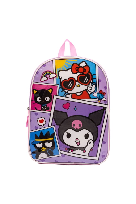 KUROMI, 15" Girls' Backpack with Padded Straps & Zip Compartment - Ideal Toddler Bookbag for School & Travel