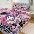 thumbnail image 1 of KUROMI Bedding Set Anime Three-piece for Boys Girls Teens Full, 1 of 7