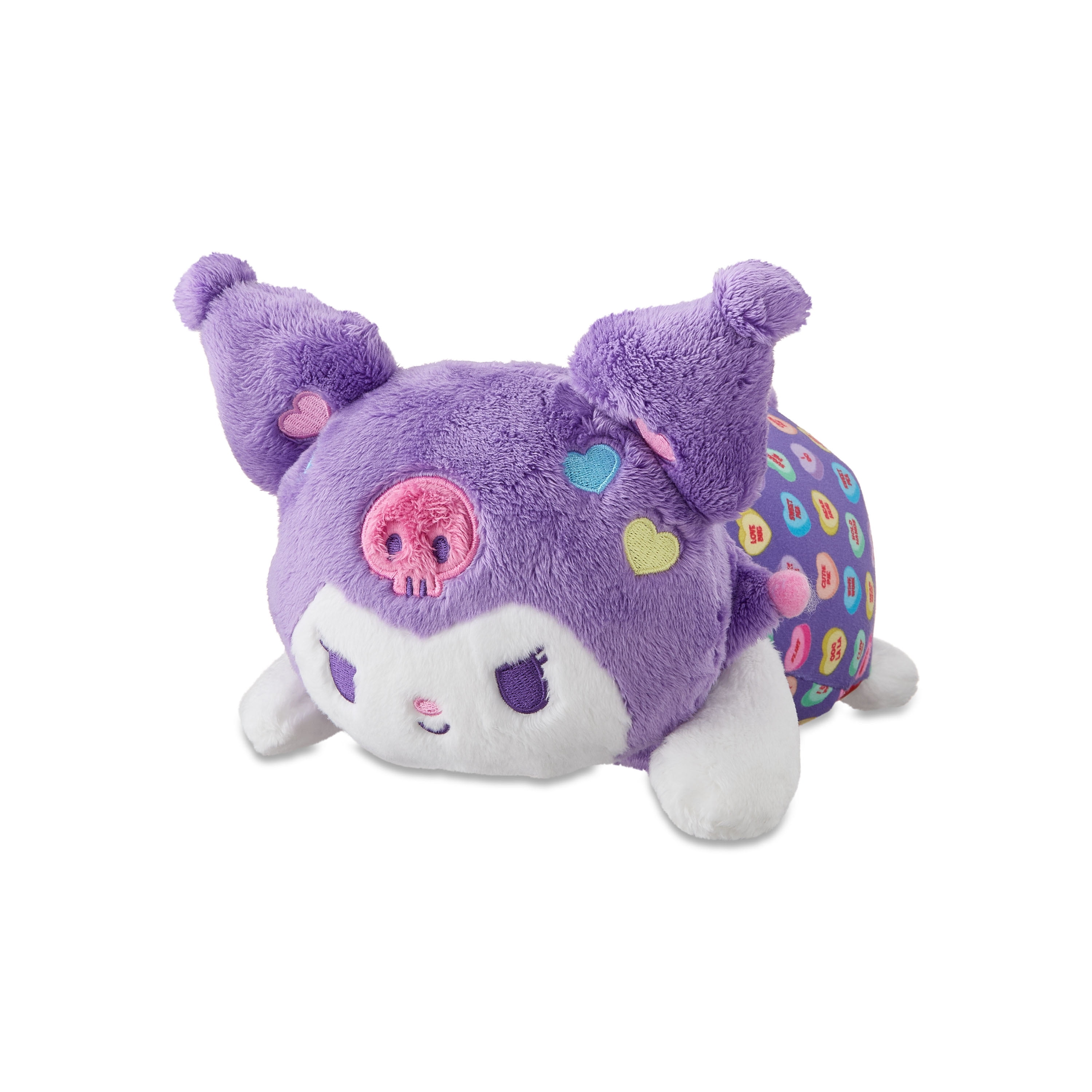 Sanrio Kuromi™ Plush with Sweethearts Candy Print Fabric - Walmart.com