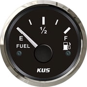 KUS Pactrade Marine Boat Analog Fuel Oil Tank Level Gauge Indicator 2 12V/24V 52mm 240-33ohms SS316 Bezel