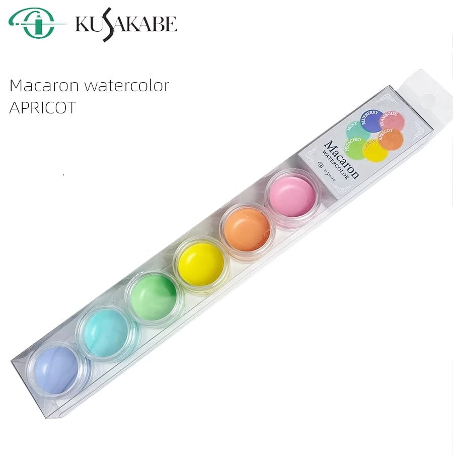 KUSAKABE Solid Watercolor Macaron Color, Set of 6