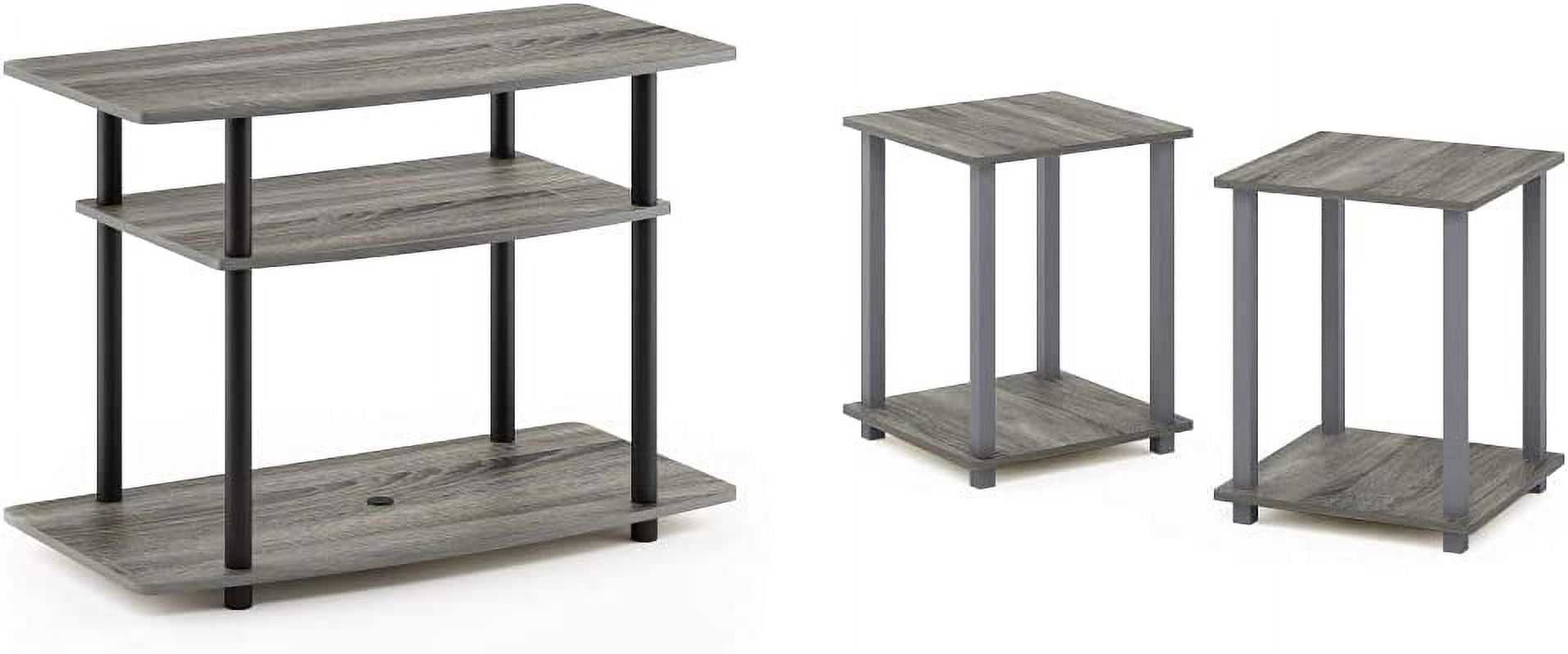 KUSONG Frans TurnNTube TV Stand for TV Size up to 43 Inch, 4Tier