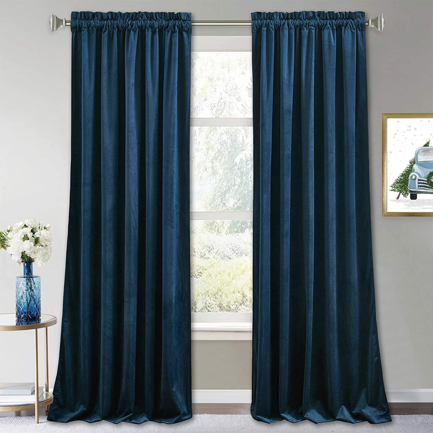 Blue Dining Room Curtains