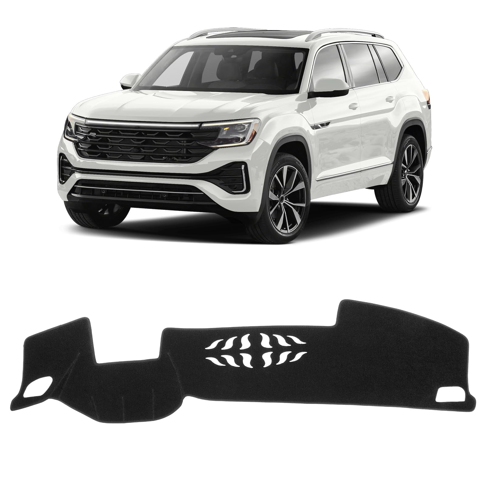 Custom Fit Dash Cover For VW Atlas 2024-2025 (Without HUD) – Black, Non-Slip