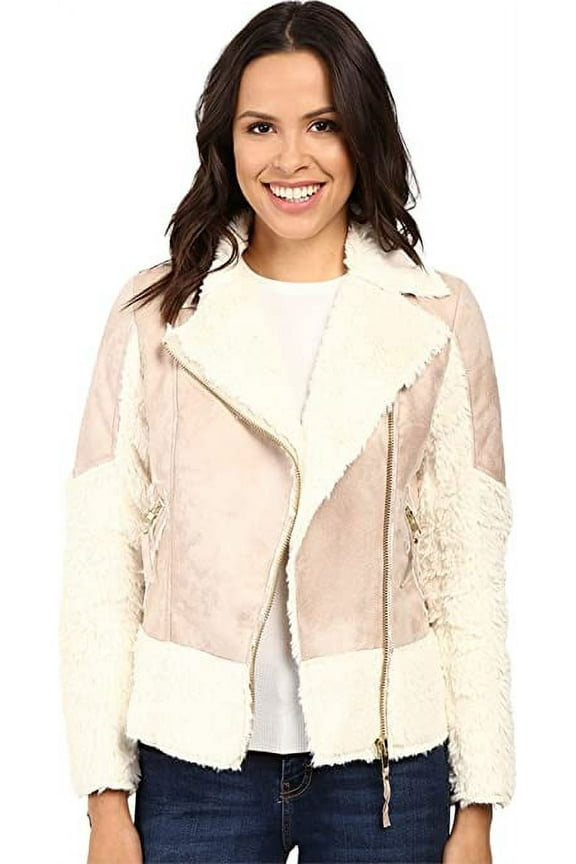 Baylee Suede Shearling Moto Jacket
