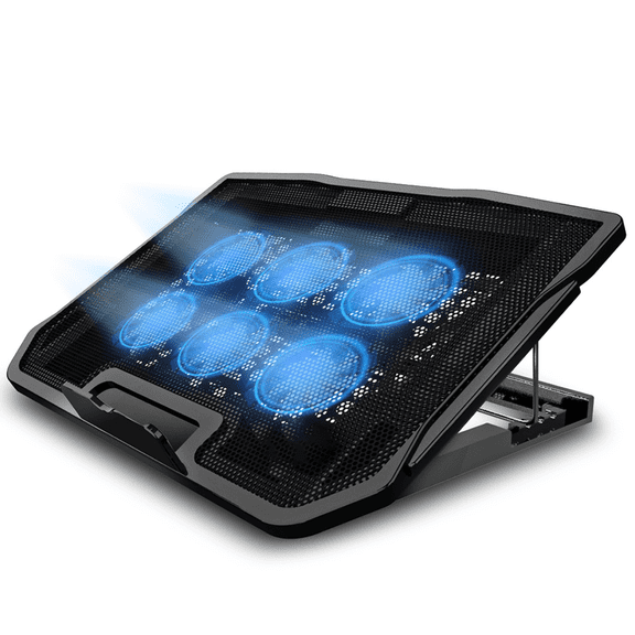 KUTGY Quiet Gaming Laptop Cooling Pad Stand with Fan for 15.6-17 Inch, Portable USB Powered Laptop Cooler Fan Cooling Pad
