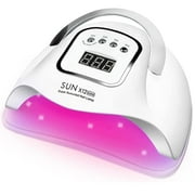 KUTGY UV LED Nail Lamp, Nail dryer, 280W Fast UV Light for Nails Gel Polish, Professional Curing with 4 Timer Setting Auto Sensor, LED Gel Nail Dryer for Fingernail and Toenail Home Salon Use