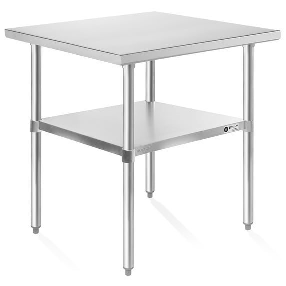 KUTLER Stainless Steel Table for Prep and Work 24 x 30 Inches, NSF Heavy Duty Commercial Kitchen Table for Restaurant