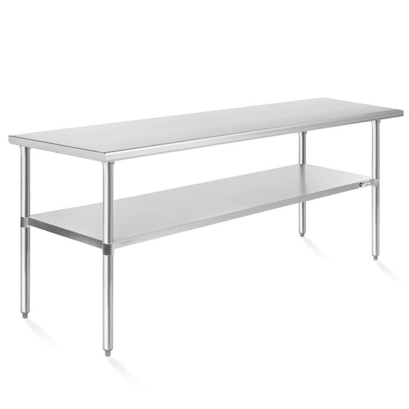 KUTLER Stainless Steel Table for Prep and Work 30 x 60 Inches, NSF Heavy Duty Commercial Kitchen Table for Restaurant