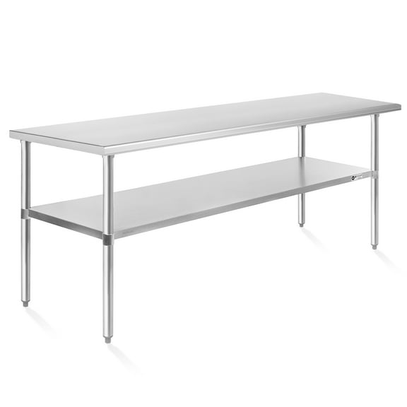 KUTLER Stainless Steel Table for Prep and Work 30 x 72 Inches, NSF Heavy Duty Commercial Kitchen Table for Restaurant
