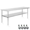 thumbnail image 1 of KUTLER Stainless Steel Table with Wheels for Prep and Work 30 x 72 Inches, NSF Heavy Duty Commercial Kitchen Table for Restaurant, 1 of 7