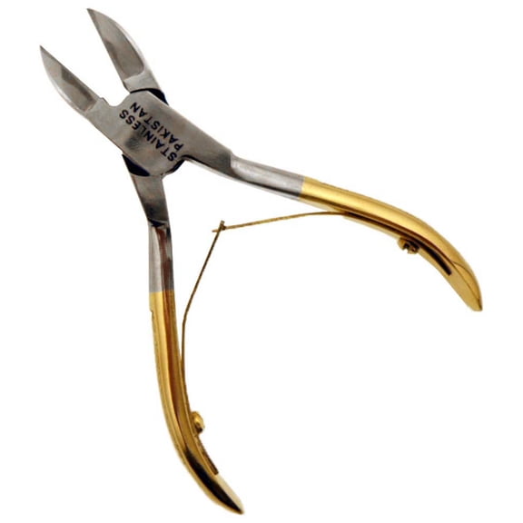 KUTZ 4.25" (10.8 cm) Stainless Steel Nail Clipper | Golden Spring Action Handles | Professional Choice | Ergonomic Design | Precise & Easy Nail Trimming