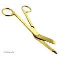 thumbnail image 1 of KUTZ 5.5" (14 cm) Gold Plated Bandage Scissors| Angled Tips | Safe and Precise Bandage Removal Scissors, 1 of 2