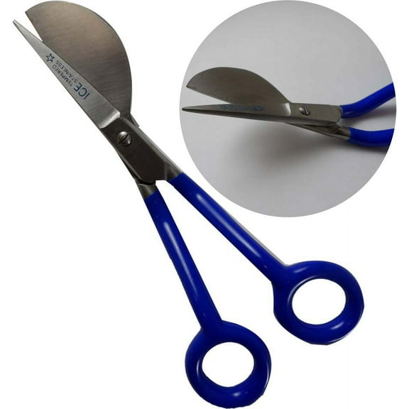 KUTZ 6" (15.2 cm) Appliqu Scissors | Ice Tempered Stainless Steel | Blue Vinyl Wrapped | Perfect for Stitchery & Fabric Layering