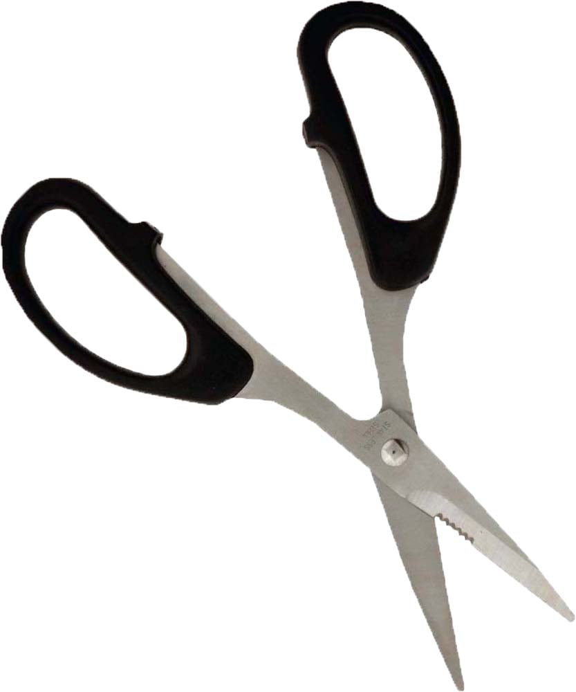 KUTZ 7 (17.8 cm) Industrial Scissors, Black Plastic Oversized Handles, Super Sharp Stainless Steel Blades