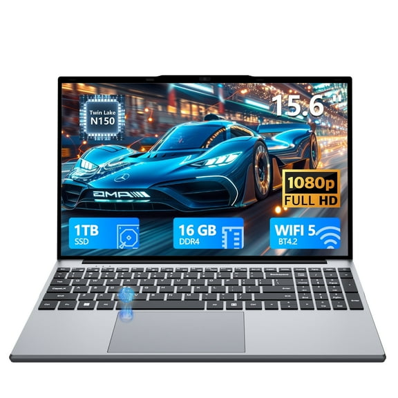 KUU 15.6-Inch Windows 11 Laptop with Intel Core i7, 24GB RAM, 1TB SSD, FHD Display, Backlit Keyboard, Fingerprint, Webcam