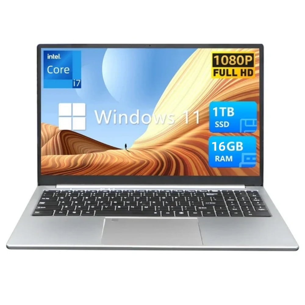 KUU Gaming Laptop, Core i7, 15.6" FHD 1920x1080, 32GB RAM, 1TB SSD, Fingerprint Unlock, Backlit Keyboard, HDMI, Wi-Fi, 180° Angle Open