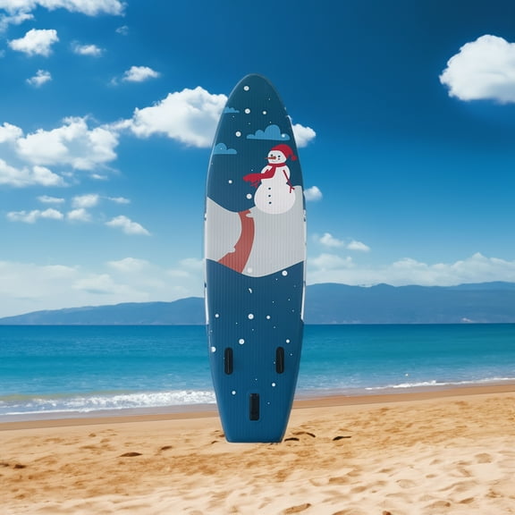 KUUFER 118"x33"x 5"Inflatable Stand Up Paddle Board with Premium SUP Accessories & Carry Bag, Wide Stance, Bottom Fin for Paddling, Surf Control, Non-Slip Deck, Youth Standing Boat, Navy Blue