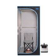 KUUFER 69"H Large Size Steam Sauna Tent, Portable Fast Heating Steam Sauna Box with 2.6L Generator & Chair, Black
